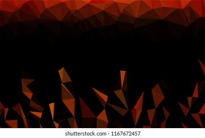 Light Orange vector hexagon mosaic template. Creative geometric illustration in Origami style with gradient. The template can be used as a background for cell phones.