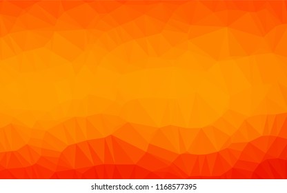 Light Orange vector hexagon mosaic template. Colorful illustration in abstract style with gradient. The template can be used as a background for cell phones.