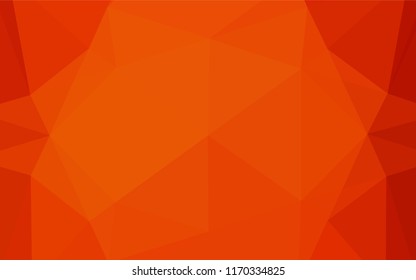 Light Orange vector hexagon mosaic template. Creative illustration in halftone style with gradient. The completely new template can be used for your brand book.