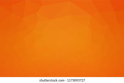 Light Orange vector hexagon mosaic template. Colorful illustration in abstract style with gradient. The completely new template can be used for your brand book.