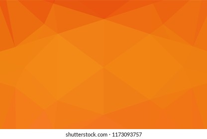Light Orange vector hexagon mosaic cover. A sample with polygonal shapes. Brand new design for your business.