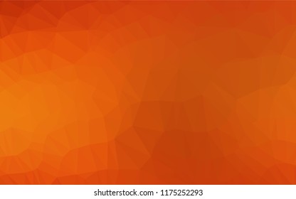 Light Orange vector hexagon mosaic cover. A sample with polygonal shapes. Brand new style for your business design.