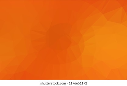 Light Orange vector hexagon mosaic cover. Creative geometric illustration in Origami style with gradient. A new texture for your design.