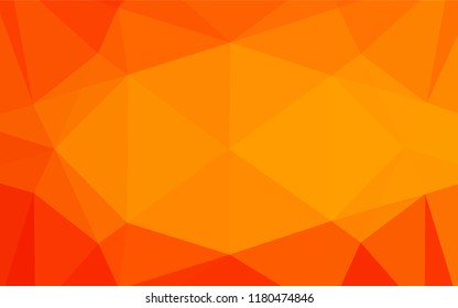 Light Orange vector hexagon mosaic template. A vague abstract illustration with gradient. The template can be used as a background for cell phones.