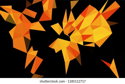 Light Orange vector hexagon mosaic texture. Modern geometrical abstract illustration with gradient. The polygonal design can be used for your web site.