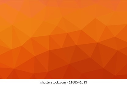 Light Orange vector hexagon mosaic cover. A vague abstract illustration with gradient. The elegant pattern can be used as part of a brand book.