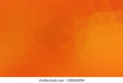 Light Orange vector hexagon mosaic cover. Creative geometric illustration in Origami style with gradient. The elegant pattern can be used as part of a brand book.