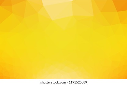 Light Orange vector hexagon mosaic template. Glitter abstract illustration with an elegant design. A completely new template for your business design.