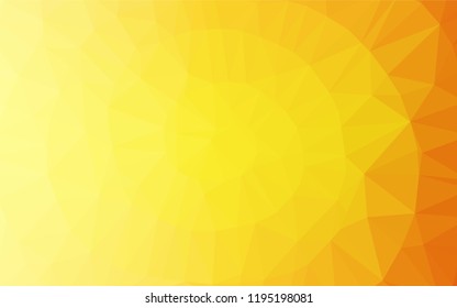 Light Orange vector hexagon mosaic cover. Glitter abstract illustration with an elegant design. The elegant pattern can be used as part of a brand book.