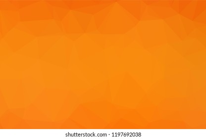 Light Orange vector hexagon mosaic template. Shining colored illustration in a Brand new style. A new texture for your design.