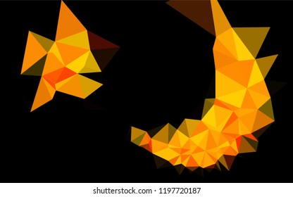 Light Orange vector hexagon mosaic cover. A sample with polygonal shapes. A completely new template for your business design.