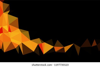 Light Orange vector hexagon mosaic cover. A sample with polygonal shapes. A new texture for your design.