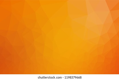 Light Orange vector hexagon mosaic texture. Shining colored illustration in a Brand new style. A new texture for your design.