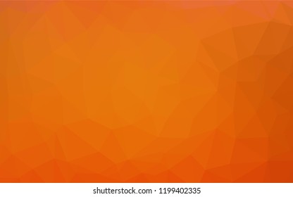 Light Orange vector hexagon mosaic cover. A sample with polygonal shapes. The best triangular design for your business.