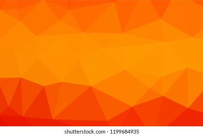 Light Orange vector hexagon mosaic cover. An elegant bright illustration with gradient. The elegant pattern can be used as part of a brand book.