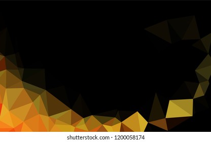 Light Orange vector hexagon mosaic template. Colorful illustration in abstract style with gradient. A completely new design for your business.