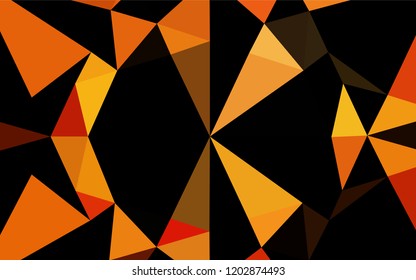 Light Orange vector hexagon mosaic template. Brand new colored illustration in blurry style with gradient. The textured pattern can be used for background.