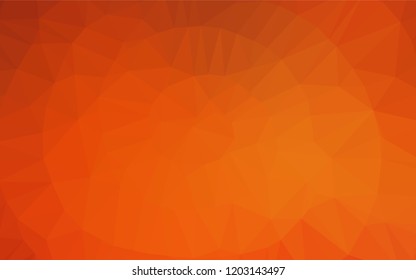 Light Orange vector hexagon mosaic texture. A vague abstract illustration with gradient. Brand new style for your business design.