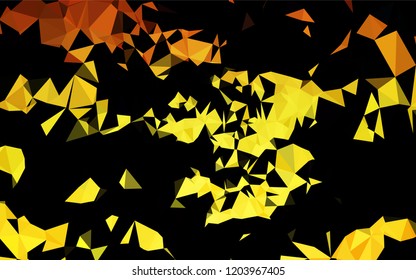 Light Orange vector hexagon mosaic template. Glitter abstract illustration with an elegant design. The elegant pattern can be used as part of a brand book.