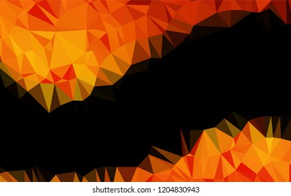 Light Orange vector hexagon mosaic texture. A sample with polygonal shapes. Brand new style for your business design.