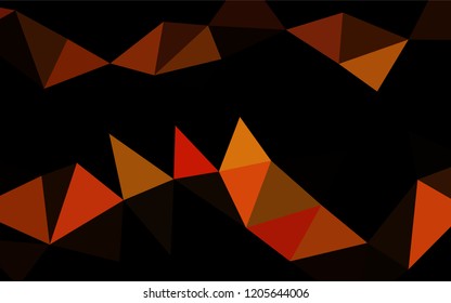 Light Orange vector hexagon mosaic cover. Shining colored illustration in a Brand new style. A completely new design for your business.