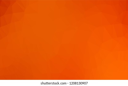 Light Orange vector hexagon mosaic texture. Shining colored illustration in a Brand new style. A completely new template for your business design.