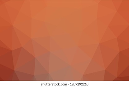 Light Orange vector hexagon mosaic texture. Creative geometric illustration in Origami style with gradient. The best triangular design for your business.