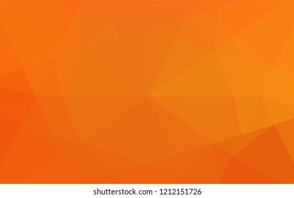 Light Orange vector hexagon mosaic template. A completely new color illustration in a vague style. A completely new design for your business.