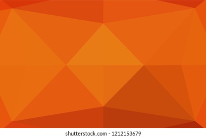 Light Orange vector hexagon mosaic texture. Creative illustration in halftone style with gradient. Brand new style for your business design.