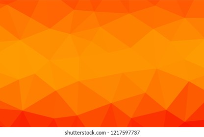 Light Orange vector hexagon mosaic template. Colorful abstract illustration with gradient. Brand new style for your business design.