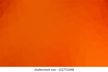 Light Orange vector hexagon mosaic cover. Brand new colored illustration in blurry style with gradient. The polygonal design can be used for your web site.