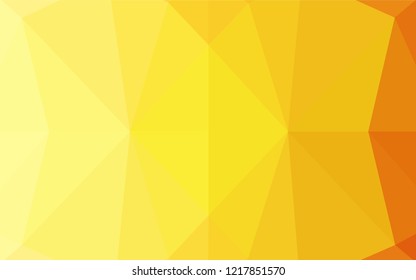 Light Orange vector hexagon mosaic texture. Modern geometrical abstract illustration with gradient. A completely new design for your business.