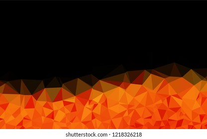 Light Orange vector hexagon mosaic cover. Shining colored illustration in a Brand new style. A completely new design for your business.
