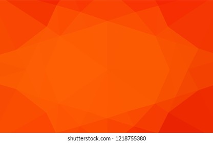 Light Orange vector hexagon mosaic template. A sample with polygonal shapes. The template can be used as a background for cell phones.