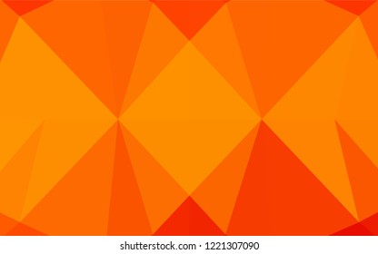 Light Orange vector hexagon mosaic template. Modern geometrical abstract illustration with gradient. The textured pattern can be used for background.