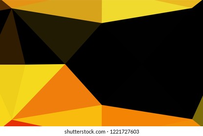 Light Orange vector hexagon mosaic cover. Shining colored illustration in a Brand new style. The textured pattern can be used for background.