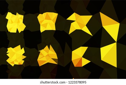 Light Orange vector hexagon mosaic template. Brand new colored illustration in blurry style with gradient. A completely new template for your business design.