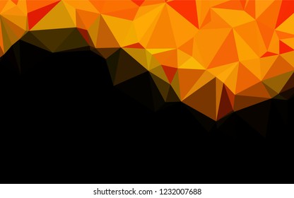 Light Orange vector hexagon mosaic template. Creative geometric illustration in Origami style with gradient. A completely new template for your business design.