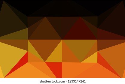 Light Orange vector hexagon mosaic template. Shining colored illustration in a Brand new style. Brand new style for your business design.