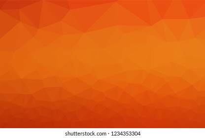 Light Orange vector hexagon mosaic cover. Colorful illustration in abstract style with gradient. The polygonal design can be used for your web site.
