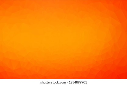 Light Orange vector hexagon mosaic template. An elegant bright illustration with gradient. The polygonal design can be used for your web site.