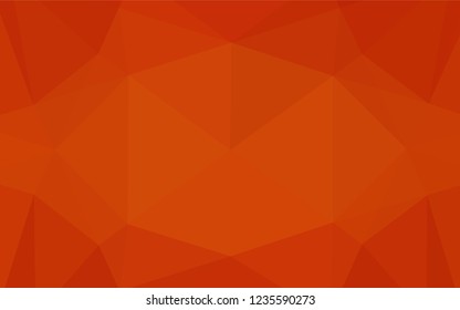 Light Orange vector hexagon mosaic cover. A sample with polygonal shapes. The template can be used as a background for cell phones.