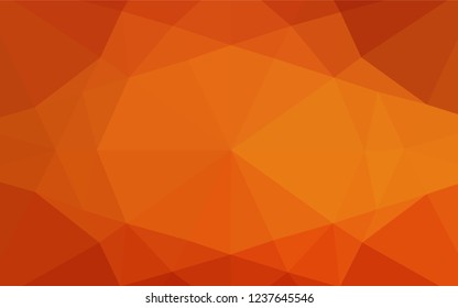 Light Orange vector hexagon mosaic template. Brand new colored illustration in blurry style with gradient. The completely new template can be used for your brand book.