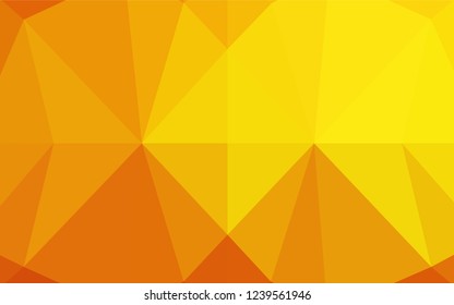 Light Orange vector hexagon mosaic template. Glitter abstract illustration with an elegant design. The polygonal design can be used for your web site.