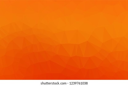 Light Orange vector hexagon mosaic cover. Geometric illustration in Origami style with gradient.  The elegant pattern can be used as part of a brand book.