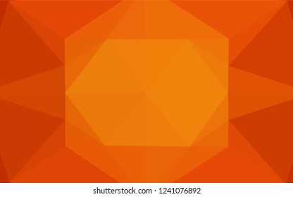Light Orange vector hexagon mosaic cover. Colorful abstract illustration with gradient. The elegant pattern can be used as part of a brand book.