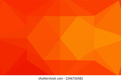 Light Orange vector hexagon mosaic texture. An elegant bright illustration with gradient. The polygonal design can be used for your web site.