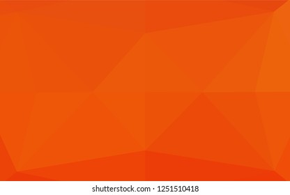 Light Orange vector hexagon mosaic texture. A sample with polygonal shapes. The elegant pattern can be used as part of a brand book.