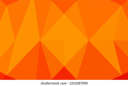Light Orange vector hexagon mosaic template. Shining colored illustration in a Brand new style. A completely new template for your business design.