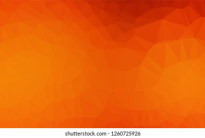 Light Orange vector hexagon mosaic texture. Glitter abstract illustration with an elegant design. Brand new design for your business.